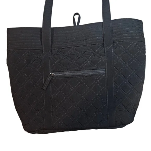 Vera Bradley Black Quilted Tote Bag - Picture 3 of 10
